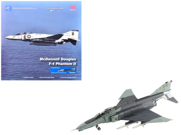 McDonnell Douglas F-4G Phantom II Fighter-Bomber Aircraft "Wild Weasels 69-7253 561st TFS 35th TFW George AFB" (1991) United States Air Force "Air Power Series" 1/72 Diecast Model by Hobby Master #1