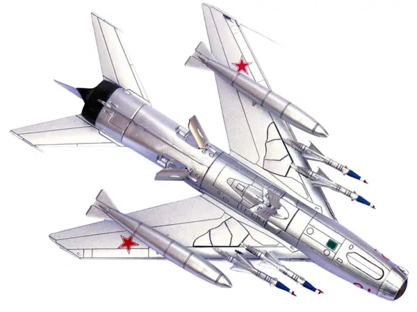 Mikoyan-Gurevich MiG-19PM Farmer-E Fighter Aircraft "Red 18" Soviet Air Force 1/72 Diecast Model by Panzerkampf #5