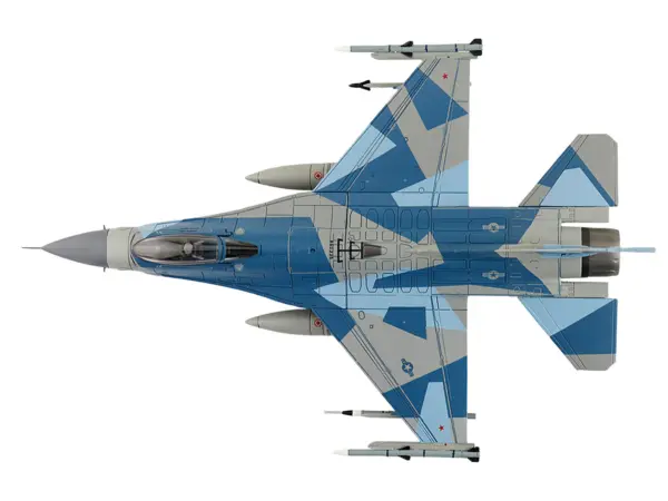 Lockheed F-16C Fighting Falcon Fighter Aircraft "86-0335 Blue Splinter 354th Wing 18th AGRS Eielson AFB" (2018) United States Air Force "Air Power Series" 1/72 Diecast Model by Hobby Master #4