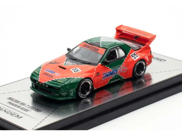 Mazda RX7 (FC3S) "Pandem Aero" RHD (Right Hand Drive) #55 Red and Green "Hong Kong Toycar Salon 2025 Event Edition" 1/64 Diecast Model Car by Inno Models #4