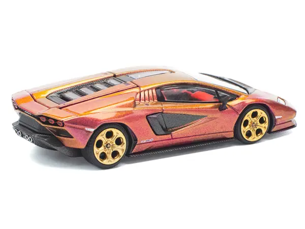 Lamborghini Countach LPI 800-4 Blu Hal Metallic 1/64 Diecast Model Car by Pop Race #5