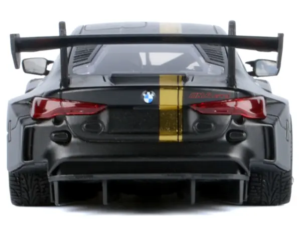 BMW M4 GT3 Matt Black with Gold Stripes "Midnight Eclipse" Series 1/24 Diecast Model Car by Motormax #3