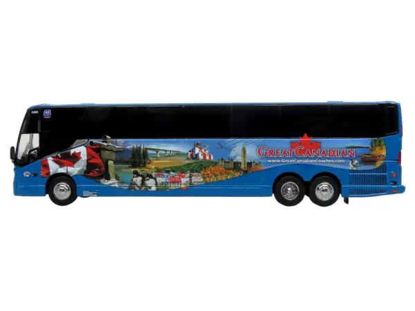 Prevost H3-45 Coach Bus "Great Canadian Coaches" Blue with Graphics Limited Edition 1/87 (HO) Diecast Model by Iconic Replicas #2