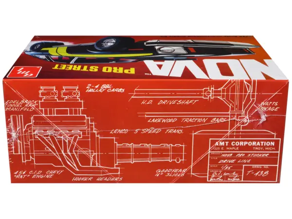 Skill 2 Model Kit Chevrolet Nova Pro Street 1/25 Scale Model by AMT #3