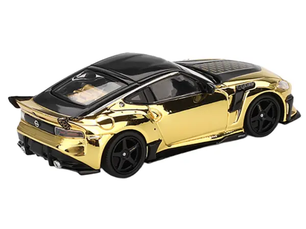 Nissan Z VeilSide FFZ400 Gold Chrome with Black Top Limited Edition 1/64 Diecast Model Car by Mini GT #3