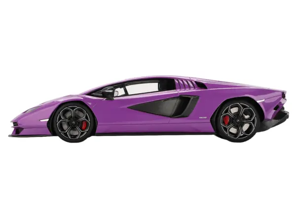 Lamborghini Countach LPI 800-4 Viola 30th Purple Metallic 1/18 Model Car by Top Speed #3