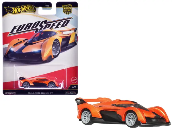 McLaren Solus GT Orange Metallic "Euro Speed" Series Diecast Model Car by Hot Wheels #1