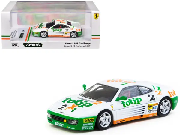 Ferrari 348 Challenge #2 Paolo Cutrera "Ferrari 348 Challenge" (1993) "Hobby64" Series 1/64 Diecast Model Car by Tarmac Works #1