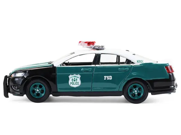 2014 Ford Taurus "New York Police Department (NYPD) Vintage Tribute Livery" Green and Black with White Top "Hot Pursuit" Series 47 1/64 Diecast Model Car by Greenlight #2