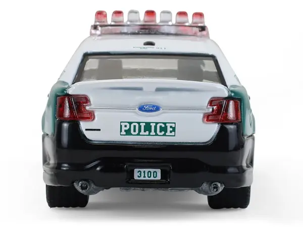 2014 Ford Taurus "New York Police Department (NYPD) Vintage Tribute Livery" Green and Black with White Top "Hot Pursuit" Series 47 1/64 Diecast Model Car by Greenlight #3