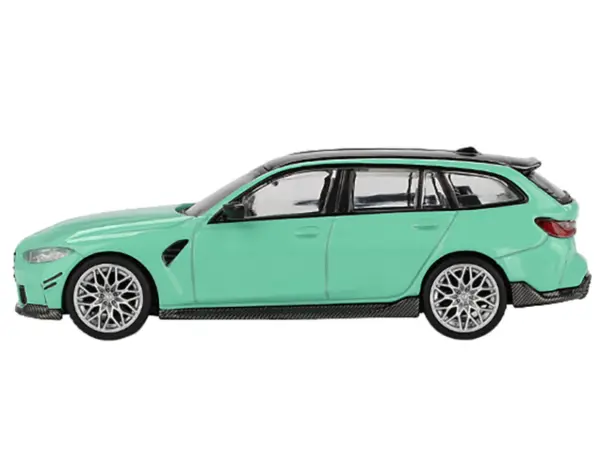 BMW M3 M Performance Touring Mint Green with Black Top Limited Edition 1/64 Diecast Model Car by Mini GT #2