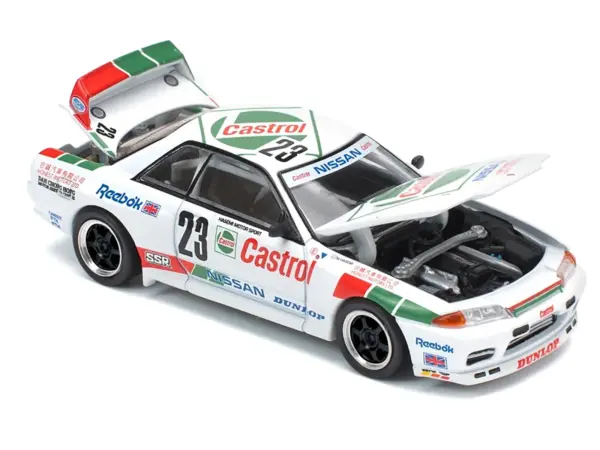 Nissan Skyline GT-R (BNR32) RHD (Right Hand Drive) #23 Winner "Macau Guia Race" (1990) 1/64 Diecast Model Car by Pop Race #2