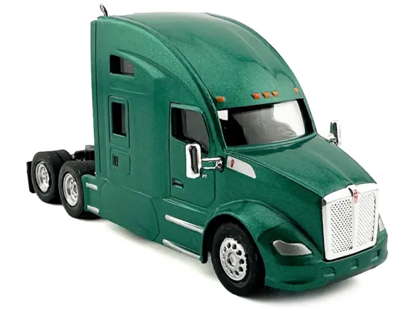 Kenworth T680 Sleeper Cab Green Metallic 1/87 (HO) Plastic Model Car by HO Logistics #2