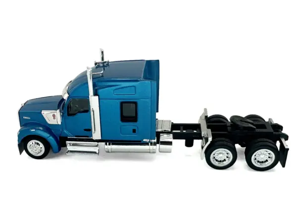 Kenworth W990 with Stand Up Sleeper Cab Blue Metallic 1/87 (HO) Plastic Model Car by HO Logistics #2