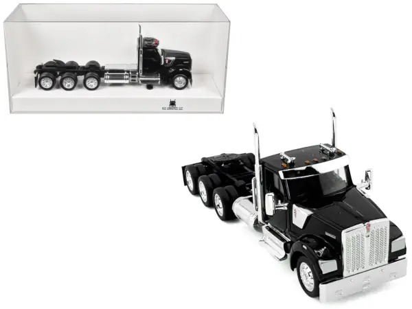Kenworth W990 3-Axel Day Cab Black 1/87 (HO) Plastic Model Car by HO Logistics #1