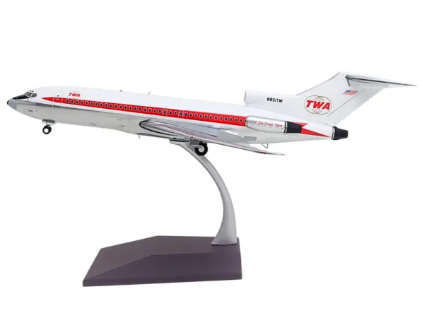 Boeing 727-100 Commercial Aircraft "Trans World Airlines (TWA)" (N851TW) White with Red Stripes "Gemini 200" Series 1/200 Diecast Model Airplane by GeminiJets #2