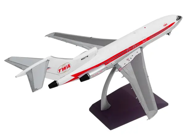 Boeing 727-100 Commercial Aircraft "Trans World Airlines (TWA)" (N851TW) White with Red Stripes "Gemini 200" Series 1/200 Diecast Model Airplane by GeminiJets #4