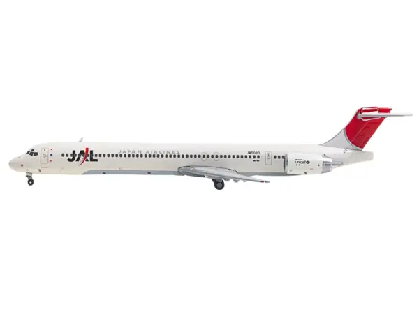 McDonnell Douglas MD-90 Commercial Aircraft "Japan Airines" (JA002D) White with Red Tail 1/400 Diecast Model Airplane by GeminiJets #2
