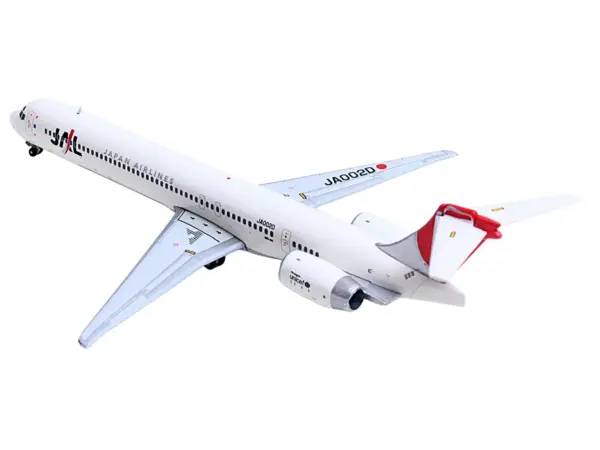 McDonnell Douglas MD-90 Commercial Aircraft "Japan Airines" (JA002D) White with Red Tail 1/400 Diecast Model Airplane by GeminiJets #3