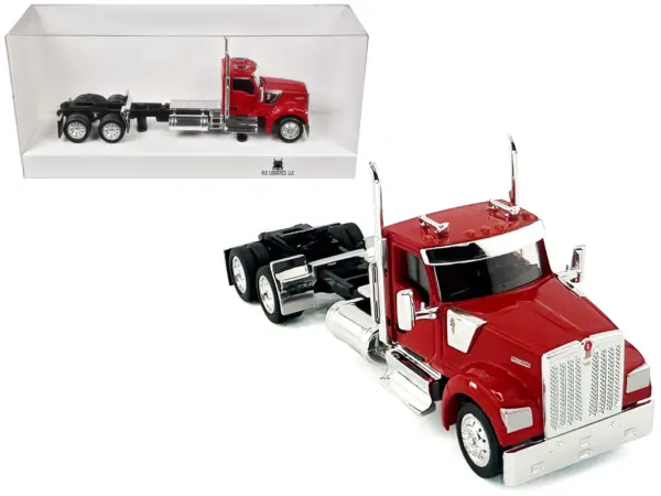 Kenworth W990 2-Axel Day Cab Red 1/87 (HO) Plastic Model Car by HO Logistics #1