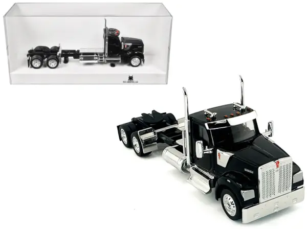 Kenworth W990 2-Axel Day Cab Black 1/87 (HO) Plastic Model Car by HO Logistics #1