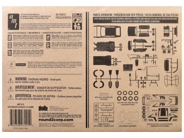 Skill 2 Model Kit Volkswagen Scirocco "T/A Champ" 1/25 Scale Model by AMT #4