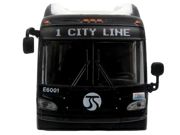 New Flyer Xcelsior XE60 Articulated Transit Bus "Spokane Transit City Line" Black and Purple "The Bus & Motorcoach Collection" Limited Edition 1/87 (HO) Diecast Model by Iconic Replicas #3