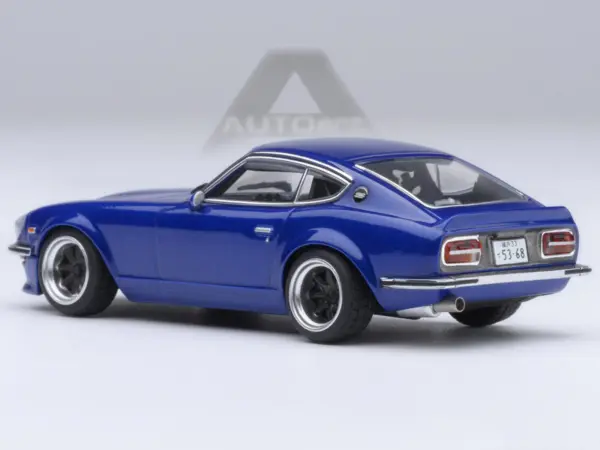 Nissan Fairlady Z RHD (Right Hand Drive) "Akuma No Z" Blue Metallic "Wangan Midnight - Comic #4 Version" Manga 1/64 Model Car by Autoart #3