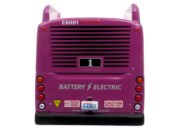 New Flyer Xcelsior XE60 Articulated Transit Bus "Spokane Transit City Line" Black and Purple "The Bus & Motorcoach Collection" Limited Edition 1/87 (HO) Diecast Model by Iconic Replicas #4