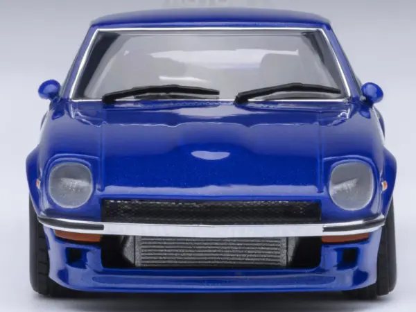 Nissan Fairlady Z RHD (Right Hand Drive) "Akuma No Z" Blue Metallic "Wangan Midnight - Comic #4 Version" Manga 1/64 Model Car by Autoart #4