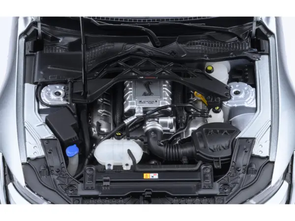 Ford Mustang Shelby GT500 Iconic Silver Metallic with Black Stripes 1/18 Model Car by Autoart #3