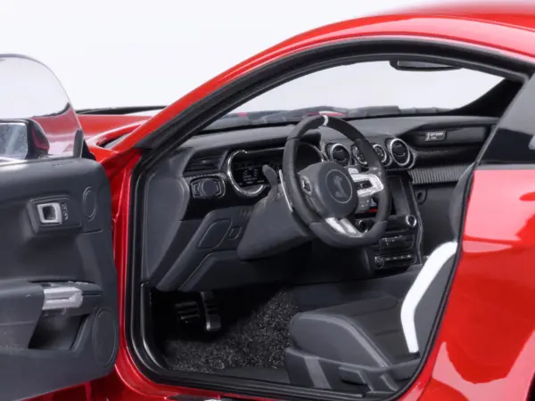 Ford Mustang Shelby GT500 Rapid Red Metallic with Black Stripes 1/18 Model Car by Autoart #4