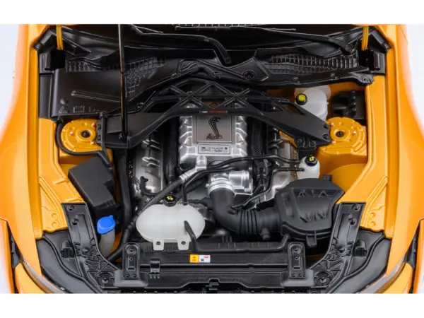 Ford Mustang Shelby GT500 Cyber Orange Metallic with Black Stripes 1/18 Model Car by Autoart #3