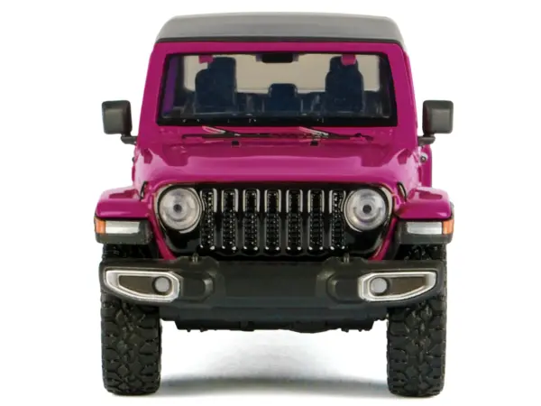 2021 Jeep Gladiator Overland Pickup Truck Purple with Matt Black Top 1/24 Diecast Model Car by Motormax #3