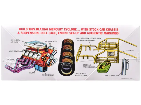 Skill 2 Model Kit 1971 Mercury Cyclone Stock Car 1/25 Scale Model by MPC #2
