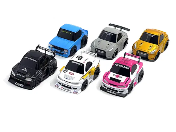 "QubeCarz" Series #1 Set of 6 pieces 1/64 Diecast Model Cars by Mini GT #2