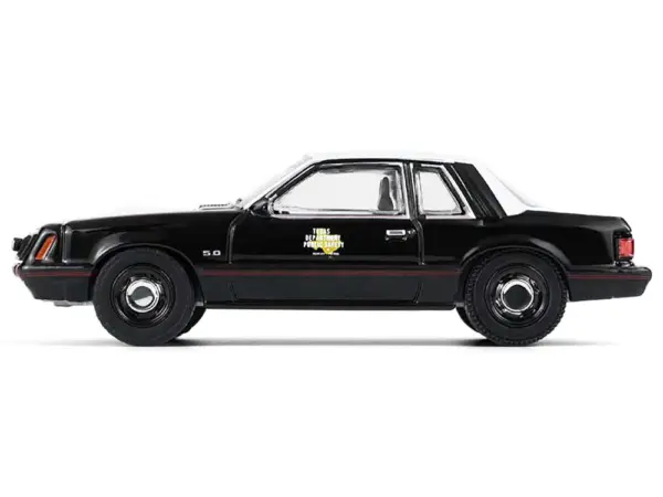 1982 Ford Mustang SSP "Texas Department of Public Safety Highway Patrol" Black with White Hood and Top "Hobby Exclusive" Series 1/64 Diecast Model Car by Greenlight #2