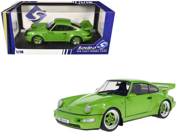 1990 Porsche 911 (964) Carrera RS "Streetfighter" Green Metallic 1/18 Diecast Model Car by Solido #1