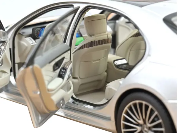 2021 Mercedes-Benz S-Class AMG Line Silver Metallic with Sunroof 1/18 Diecast Model Car by Norev #3