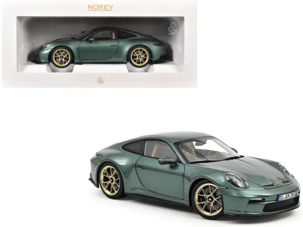 2021 Porsche 911 GT3 Malachite Green Metallic 1/18 Diecast Model Car by Norev #1