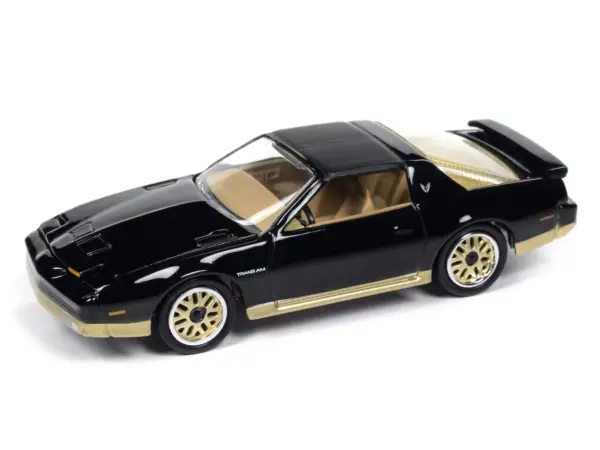 1986 Pontiac Firebird T/A Black with Champagne Gold Accents "Muscle Cars USA" Series 1/64 Diecast Model Car by Johnny Lightning #2