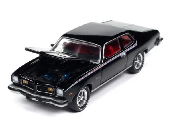 1974 Pontiac GTO Starlight Black with Red Interior "Muscle Cars USA" Series 1/64 Diecast Model Car by Johnny Lightning #3