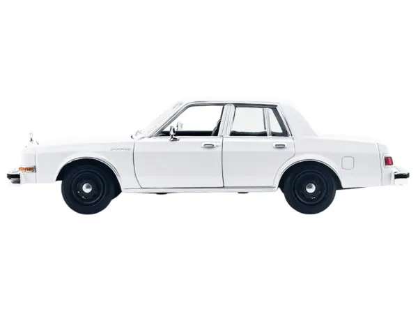 1986 Dodge Diplomat Police Car Unmarked White "Custom Builder's Kit" Series 1/24 Diecast Model Car by Motormax #3