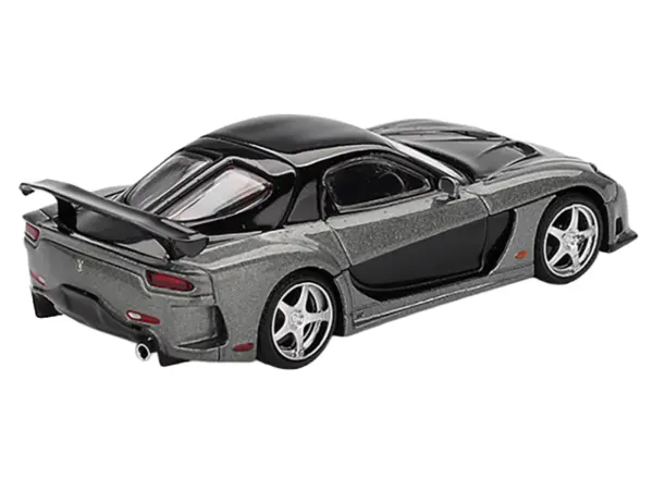Mazda RX-7 "VeilSide Fortune7" Gray Metallic and Black with Red Interior Limited Edition 1/64 Diecast Model Car by Mini GT #3