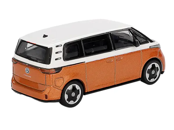 Volkswagen ID.Buzz Van Candy White and Energetic Orange Metallic Limited Edition 1/64 Diecast Model Car by Mini GT #3