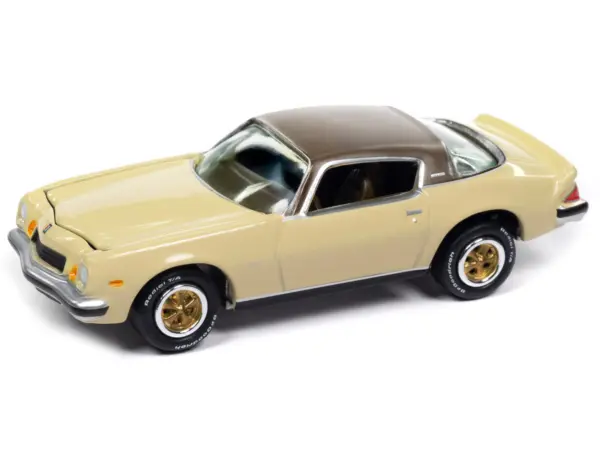 1975 Chevrolet Camaro LT Cream Beige with Brown Top "Classic Gold Collection" 1/64 Diecast Model Car by Johnny Lightning #2