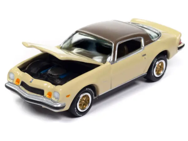 1975 Chevrolet Camaro LT Cream Beige with Brown Top "Classic Gold Collection" 1/64 Diecast Model Car by Johnny Lightning #3