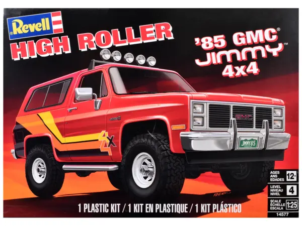 Level 4 Model Kit 1985 GMC Jimmy 4x4 "High Roller" 1/25 Scale Model by Revell #1