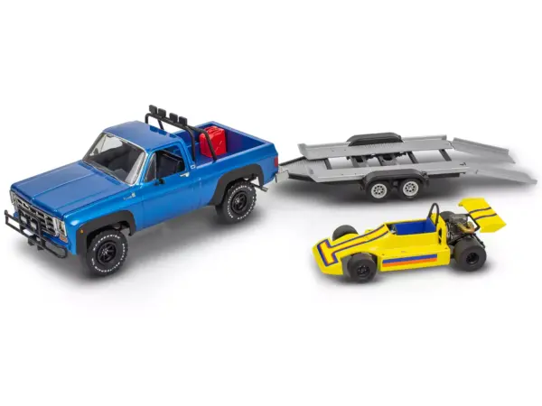 Level 3 Model Kit 1978 Chevrolet Off-Road 4x4 Pickup Truck and "Malibu Grand Prix" Virage with Trailer "Fantasy Formula" 1/25 Scale Model by Revell #2