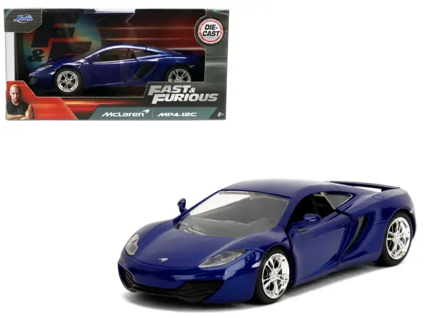McLaren MP4.12C Blue Metallic "Furious 7" (2015) Movie "Fast & Furious" Series 1/32 Diecast Model Car by Jada #1